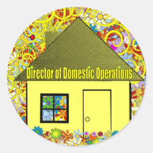 Adesivo Redondo Diretor de Operações Domésticas