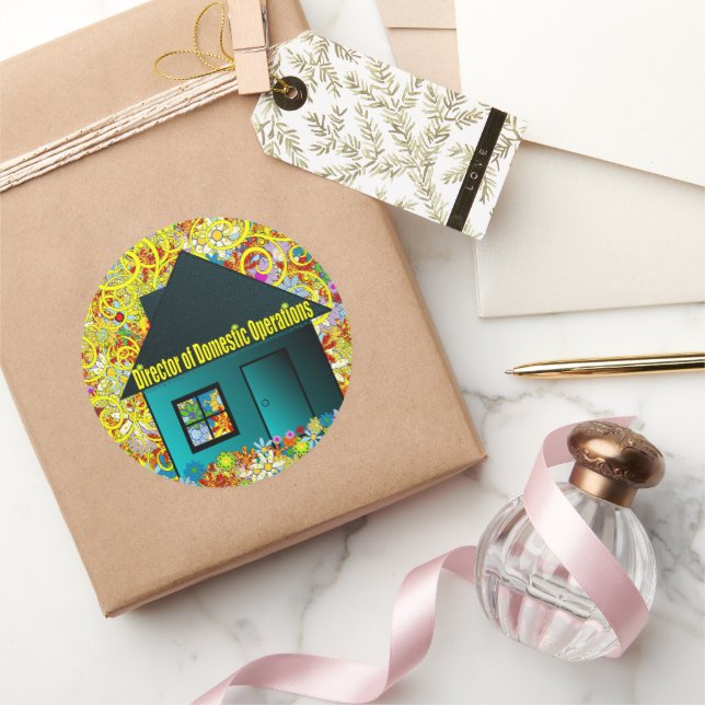 Adesivo Redondo Diretor de Operações Domésticas (Presentear)