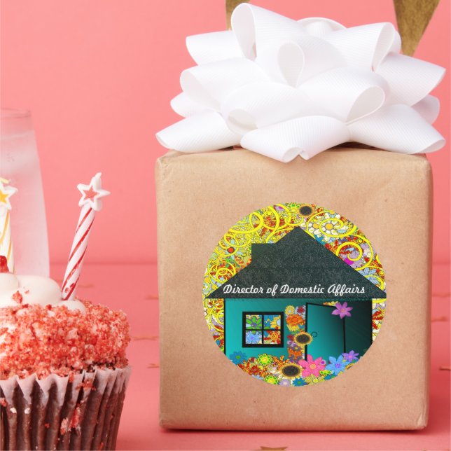 Adesivo Redondo Diretor de Operações Domésticas (Festa)