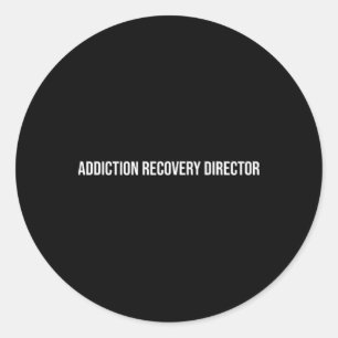 Adesivo Redondo Diretor de Recuperação de Dependência Saúde Mental