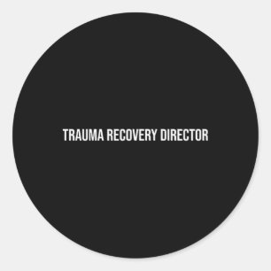 Adesivo Redondo Diretor de Recuperação de Trauma Saúde Mental