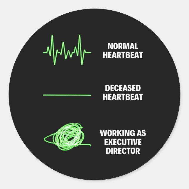 Adesivo Redondo Diretor Executivo Assistente administrativo (Frente)