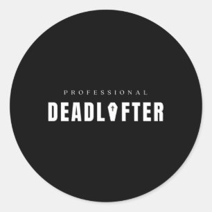 Adesivo Redondo Diretor Funeral do Deadlifter Profissional Mortici