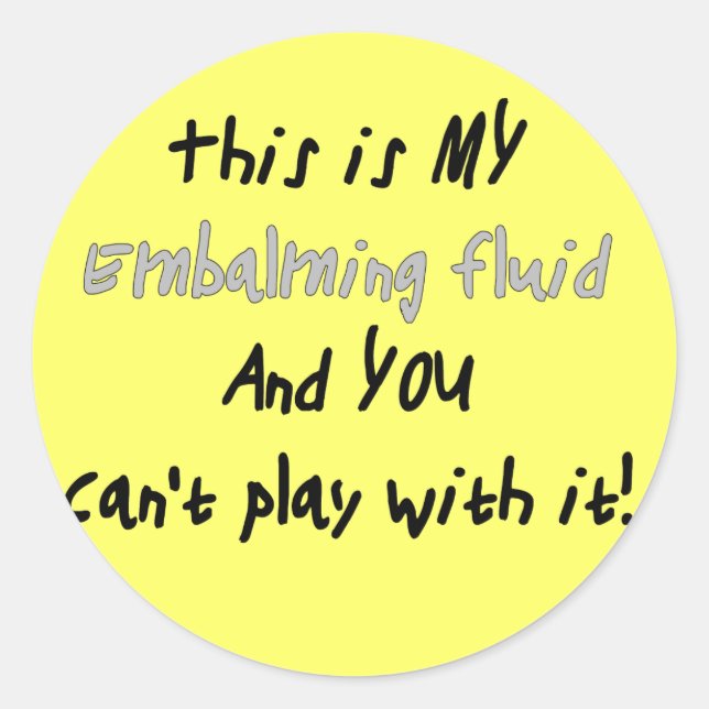 Adesivo Redondo Diretor Funeral/Presente Funny Mortican (Frente)