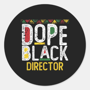 Adesivo Redondo Diretor Negro da Droga Mês da História Negra