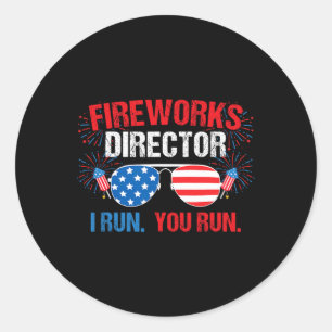 Adesivo Redondo Diretora do Fireworks que eu executo. Você Corre.
