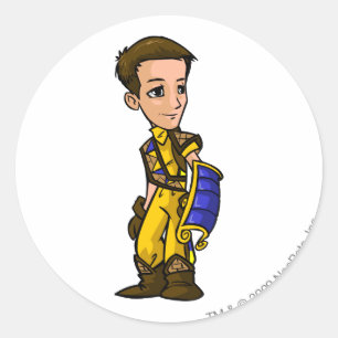 Adesivo Redondo Dirigíveis Jogador de Funcionarios do Deserto Perd