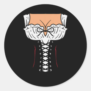 Adesivo Redondo Dirndl Dress Costume Fale Fácil Halloween Okaba