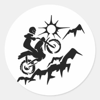 Adesivo Redondo Dirt Bike Mountain