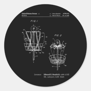 Adesivo Redondo Disc Golf S Para Homens Mulheres - Disc Golf Paten