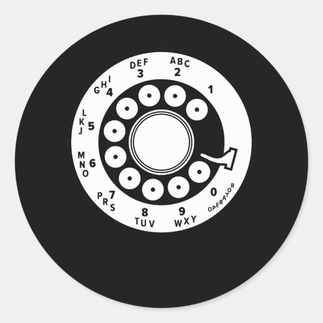 Adesivo Redondo Discagem Rotação da Placa de Discagem Telefone da  (Frente)