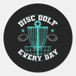 Adesivo Redondo Discgolf Frisbee Diário Esboço