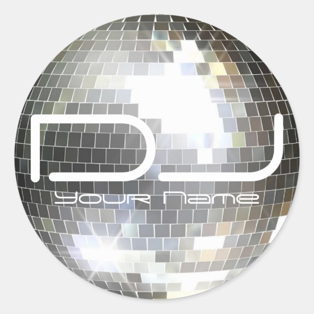 Adesivo Redondo Disco Ball DJ Sticker (Frente)