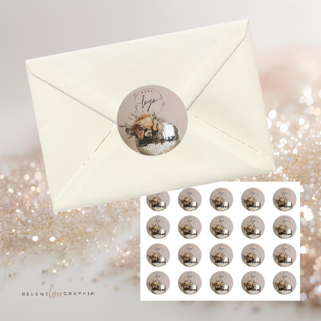 Adesivo Redondo Disco Ball | Flores |Estética (Criador carregado)