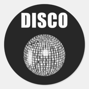 Adesivo Redondo Disco Ball Para Amantes De Música Funky Soul