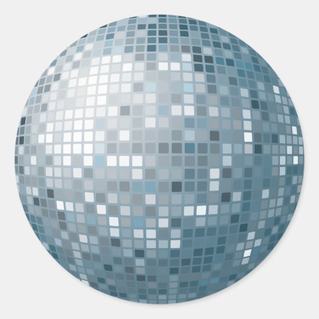 Adesivo Redondo Disco Ball Silver Sticker (Frente)