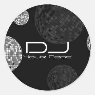Adesivo Redondo Disco Balls DJ Sticker
