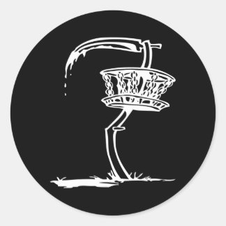 Adesivo Redondo Disco Cesta de Golfe Cobra Doce Dão Homens Engraça