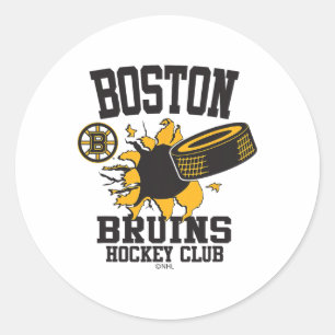 Adesivo Redondo Disco de hóquei Boston Bruins estourou cinza ofici