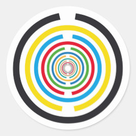 Adesivo Redondo Disco de vitalidade Lakhovsky, antena MWO Tesla, e