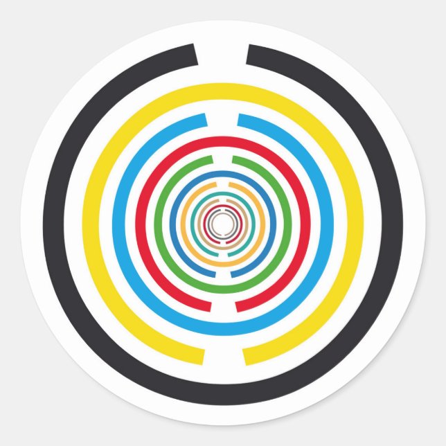 Adesivo Redondo Disco de vitalidade Lakhovsky, antena MWO Tesla, e (Frente)