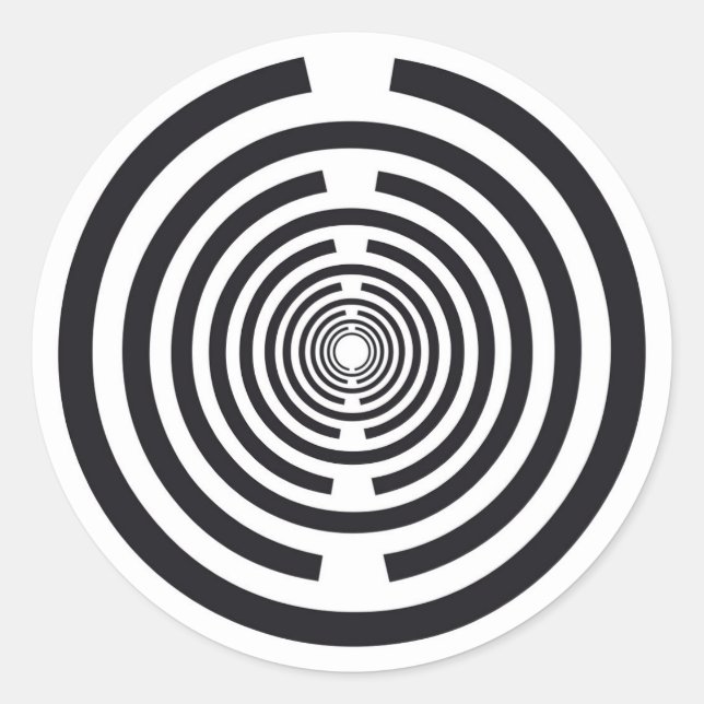 Adesivo Redondo Disco de vitalidade Lakhovsky, antena MWO Tesla, e (Frente)