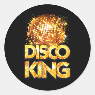 Adesivo Redondo Disco King - Anos setenta Costume Disco Ball Vinta