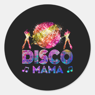 Adesivo Redondo Disco Mama 70 da Themed Disco Queen Vintage Sevent