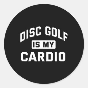 Adesivo Redondo Disco Retro e Disco de Golfe Ultimate Frisbee Pl
