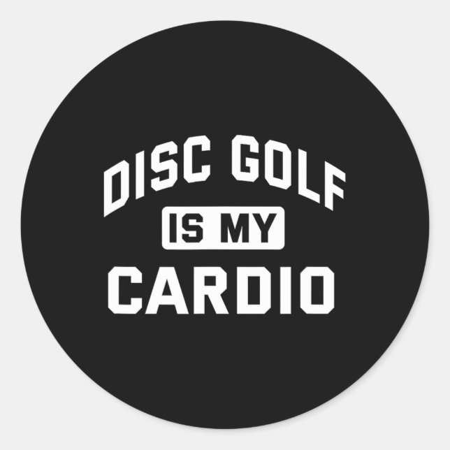Adesivo Redondo Disco Retro e Disco de Golfe Ultimate Frisbee Pl (Frente)