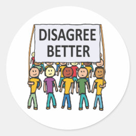 Adesivo Redondo Discordo melhor
