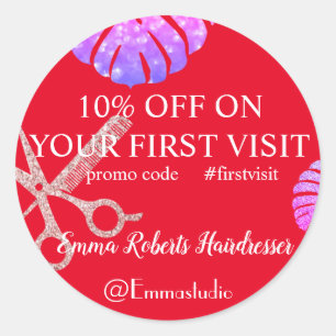 Adesivo Redondo Discount Venda Oferta Clássica Round Sticker