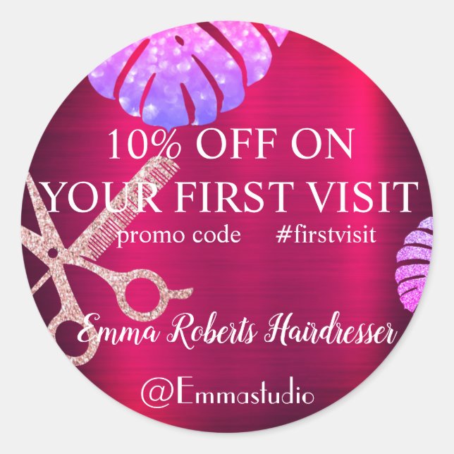 Adesivo Redondo Discount Venda Oferta Clássica Round Sticker (Frente)