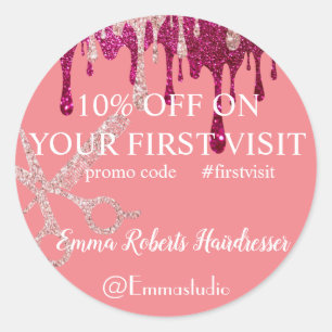 Adesivo Redondo Discount Venda Oferta Clássica Round Sticker