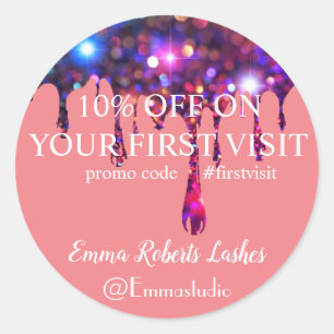 Adesivo Redondo Discount Venda Oferta Clássica Round Sticker