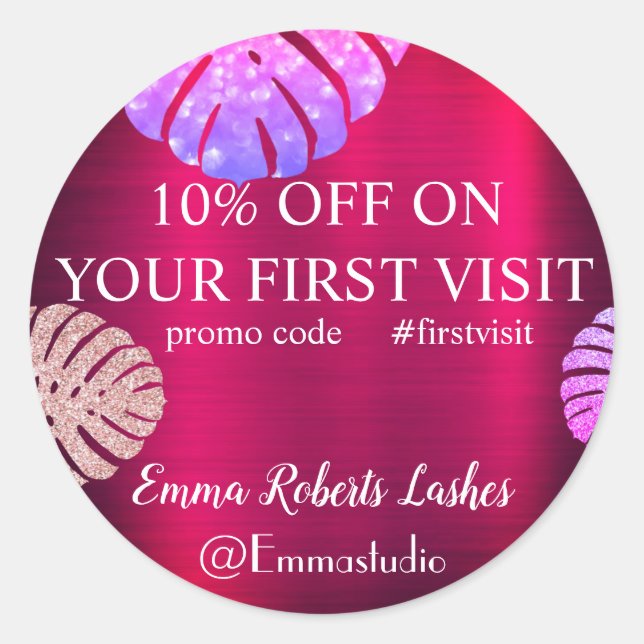 Adesivo Redondo Discount Venda Oferta Clássica Round Sticker (Frente)