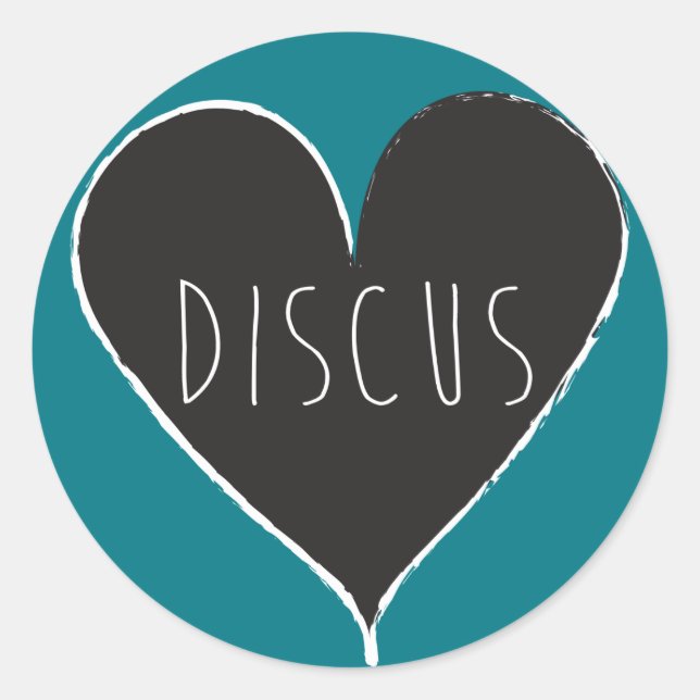 Adesivo Redondo Discus Love Stickers (Frente)