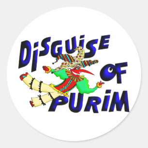 Adesivo Redondo Disfarce de Purim