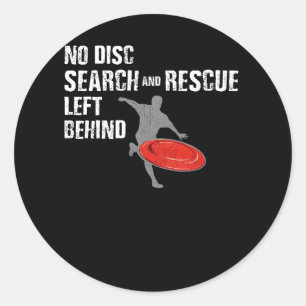Adesivo Redondo Disk Golf No Disk Search and Rescut Left Back Di (