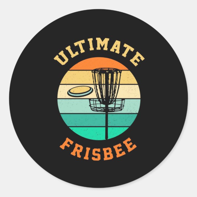 Adesivo Redondo Disk Golf Ultimate Frisbee (Frente)