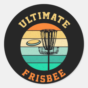 Adesivo Redondo Disk Golf Ultimate Frisbee