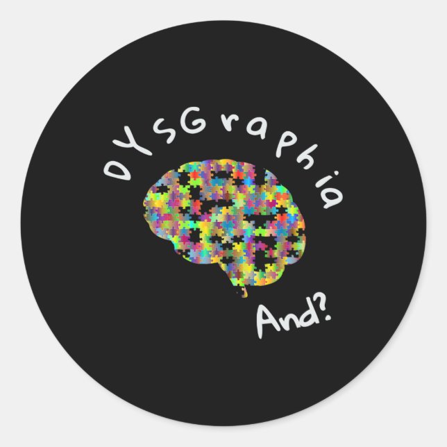 Adesivo Redondo Dislexia Sensibilização Disgrafia Dose de Aprendiz (Frente)
