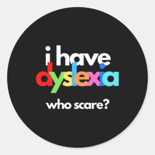 Adesivo Redondo Dislexia Sensibilização Mês Semana Terapêutica Dis