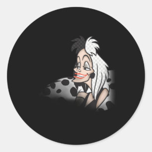 Adesivo Redondo Disney101 Dalmations Mau Cruella