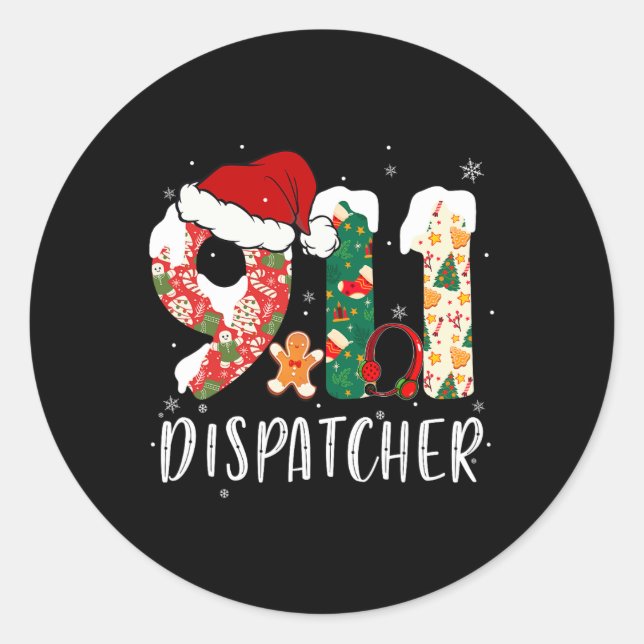 Adesivo Redondo Dispatcher Natal 911 (Frente)