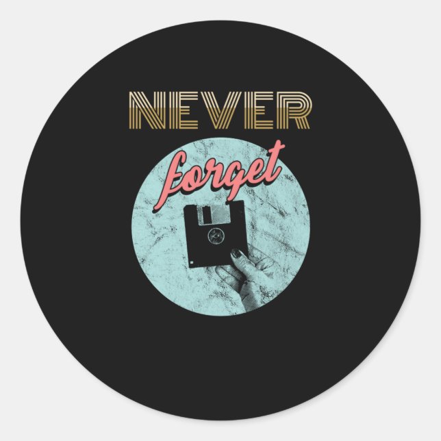 Adesivo Redondo Disquete Clássico Disquete Disquete Disquete Disqu (Frente)