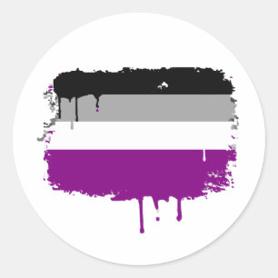 ADESIVO REDONDO DISQUETE DE PAVILHÃO ASEXUAL