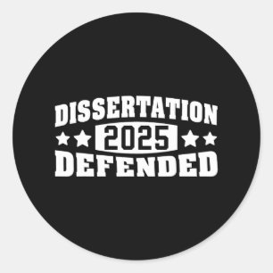 Adesivo Redondo Dissertação Defendeu 2025 Phd Edd Doutorate Gradu