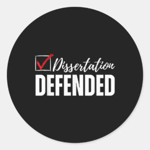 Adesivo Redondo Dissertação Defendeu Graduação De Doutorado Engraç