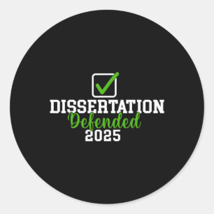 Adesivo Redondo Dissertação Defendida Em 2025 Para O Doutorado Phd